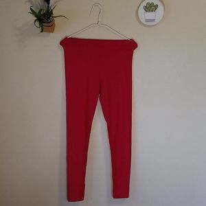 Red leggings